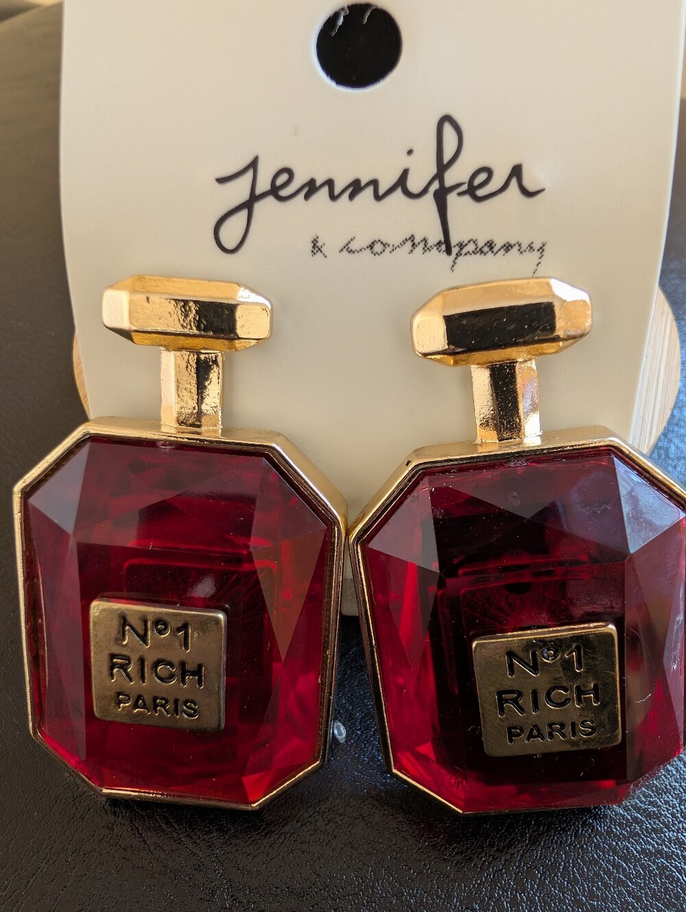 Red No.1 Rich Paris Statement Earrings